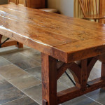 Kitchen table with decorative end
