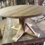 Round Table with 8x8 Post